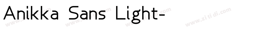 Anikka Sans Light字体转换